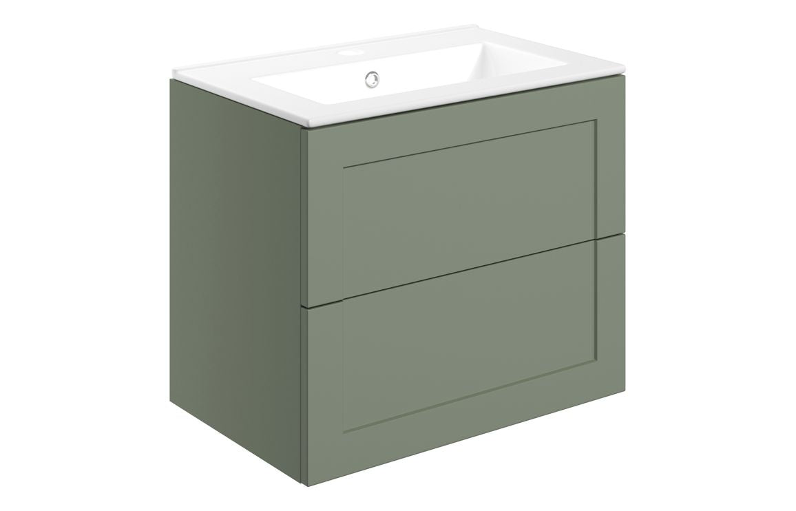 HRD 615mm Wall Hung 2 Drawer Basin Unit & Basin