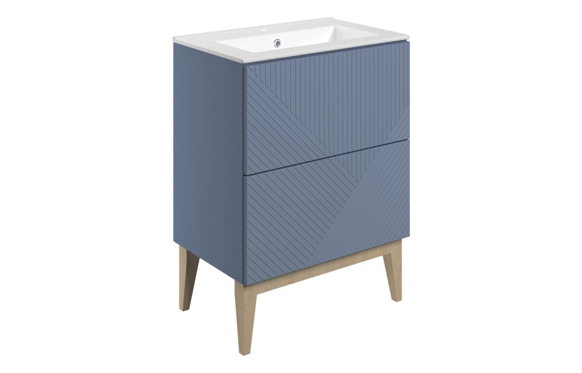 HRD 615mm Floor Standing 2 Drawer Basin Unit & Basin