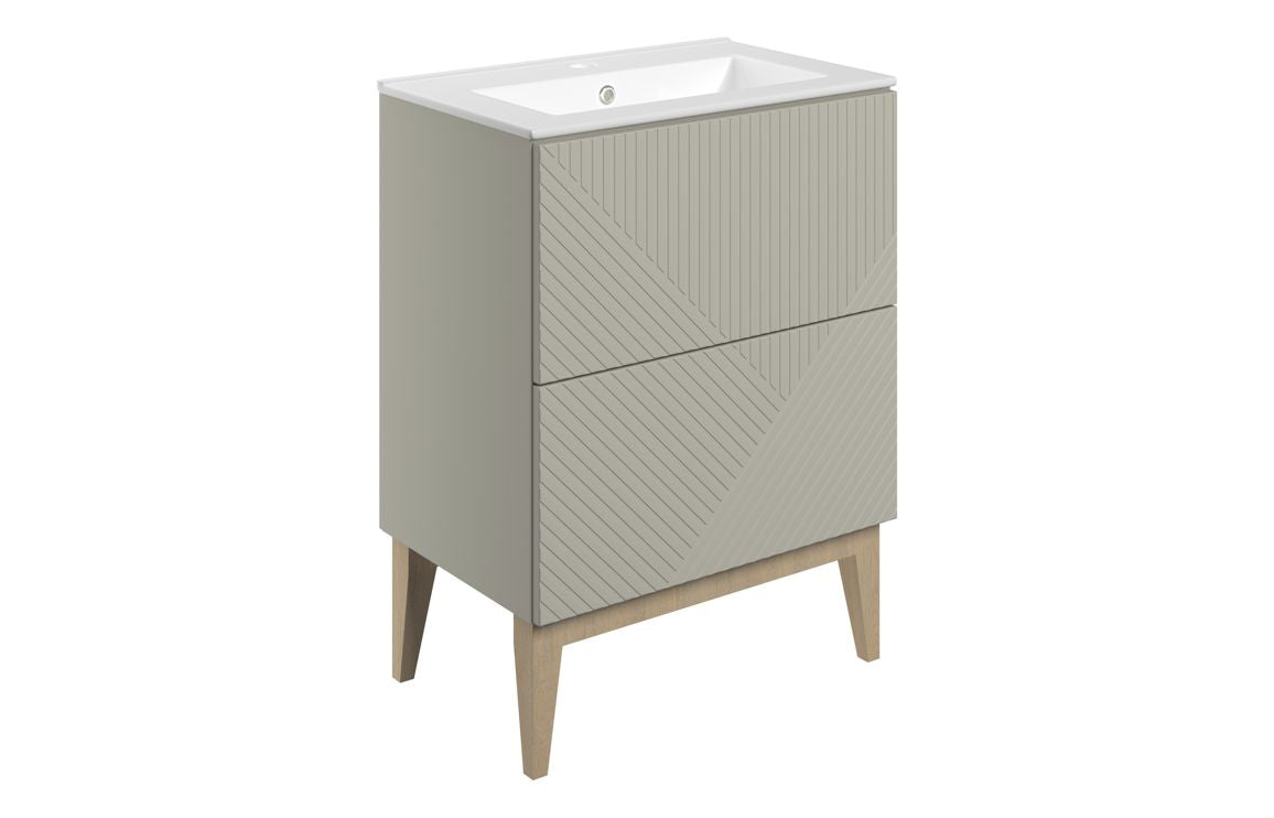 HRD 615mm Floor Standing 2 Drawer Basin Unit & Basin