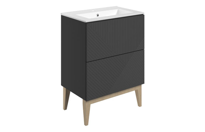 HRD 615mm Floor Standing 2 Drawer Basin Unit & Basin