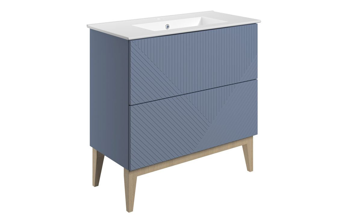 HRD 815mm Floor Standing 2 Drawer Basin Unit & Basin