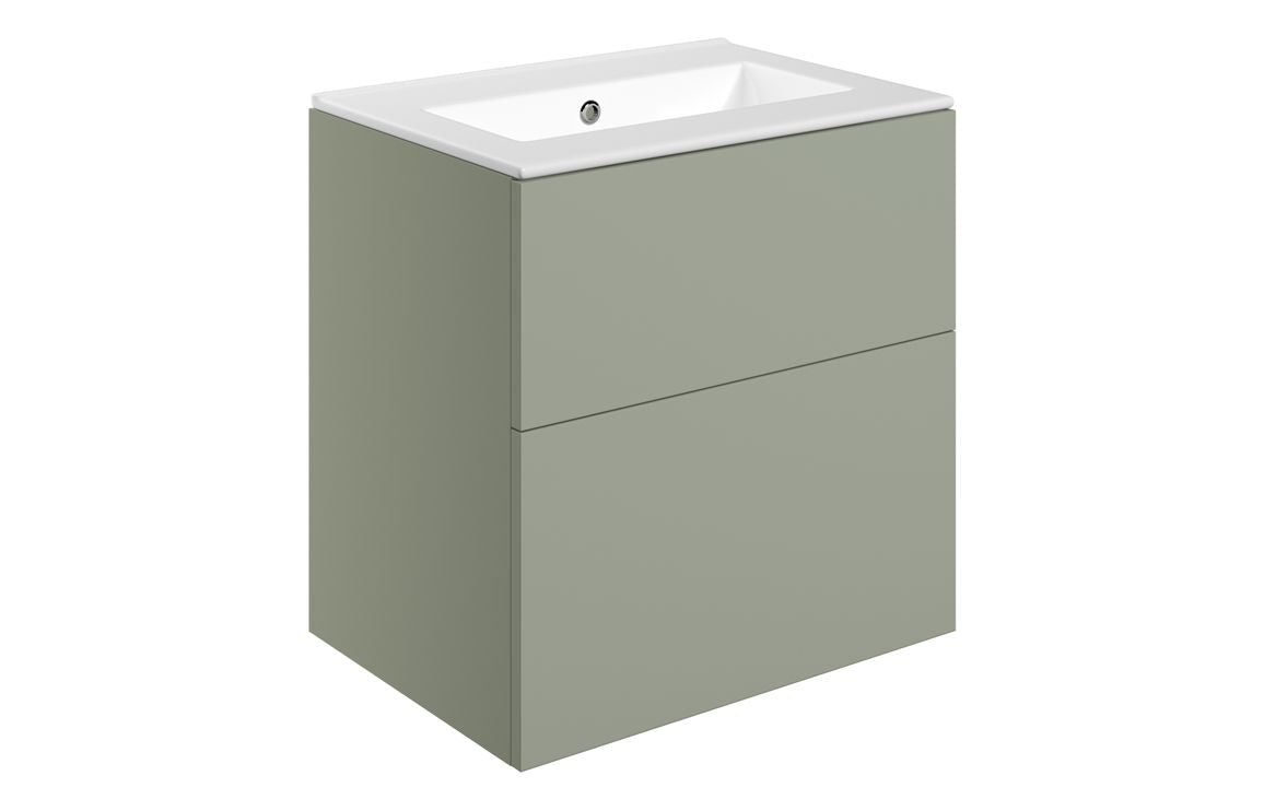 HRD 610mm Wall Hung 2 Drawer Basin Unit & 0TH Basin