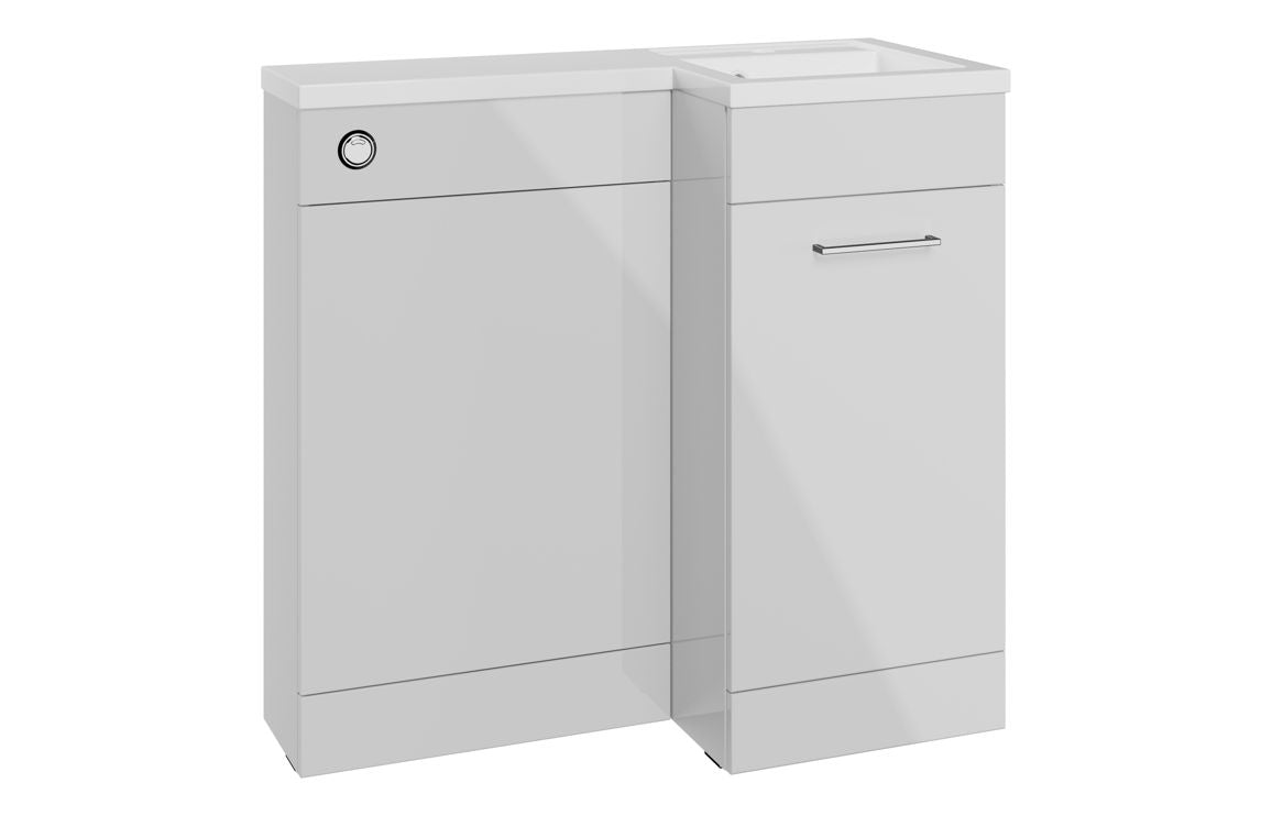 HRD 900mm Floor Standing L-Shape Pack & Basin (LH)