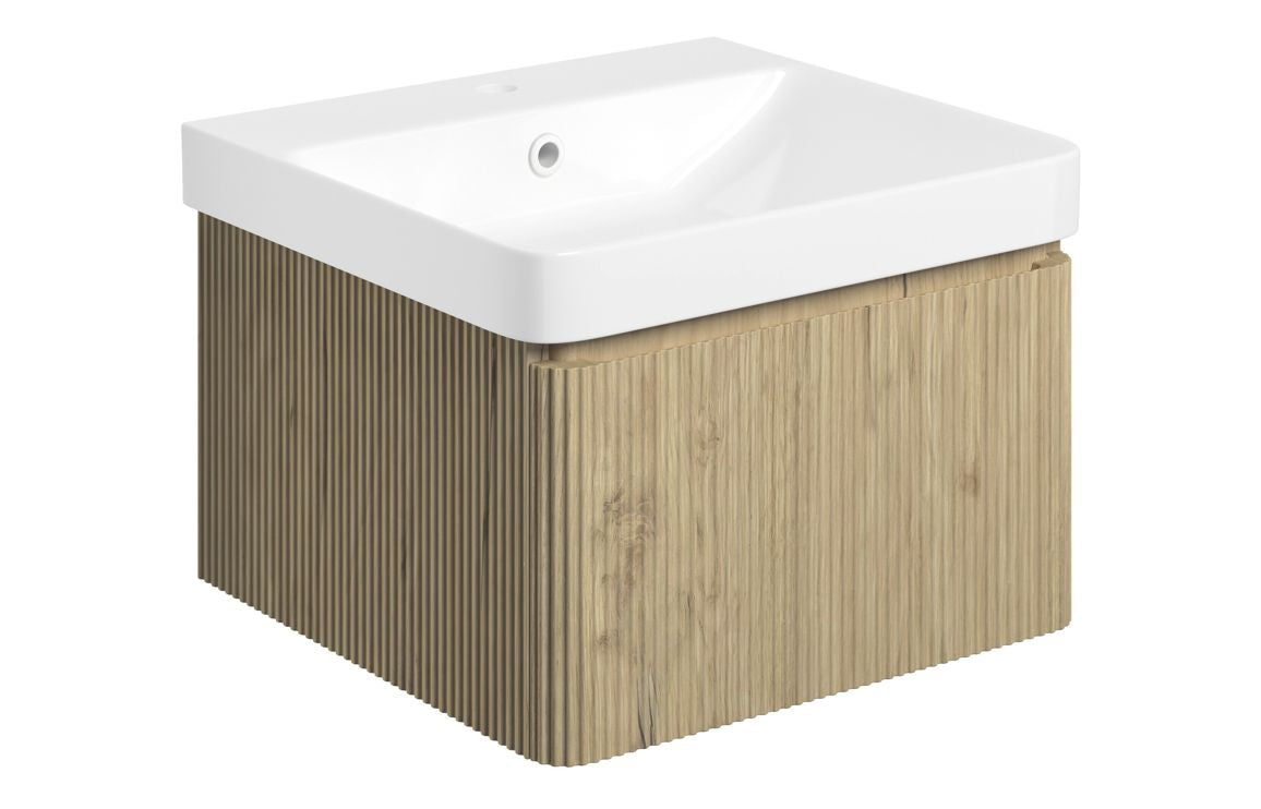 HRD 500mm Wall Hung 1 Drawer Basin Unit & Basin