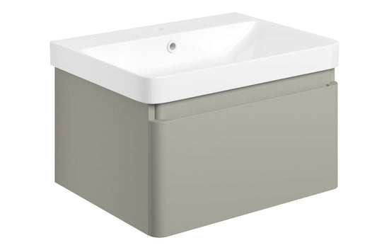 HRD 605mm Wall Hung 1 Drawer Basin Unit & Basin