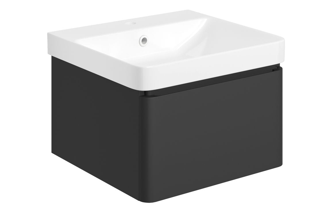 HRD 500mm Wall Hung 1 Drawer Basin Unit & Basin