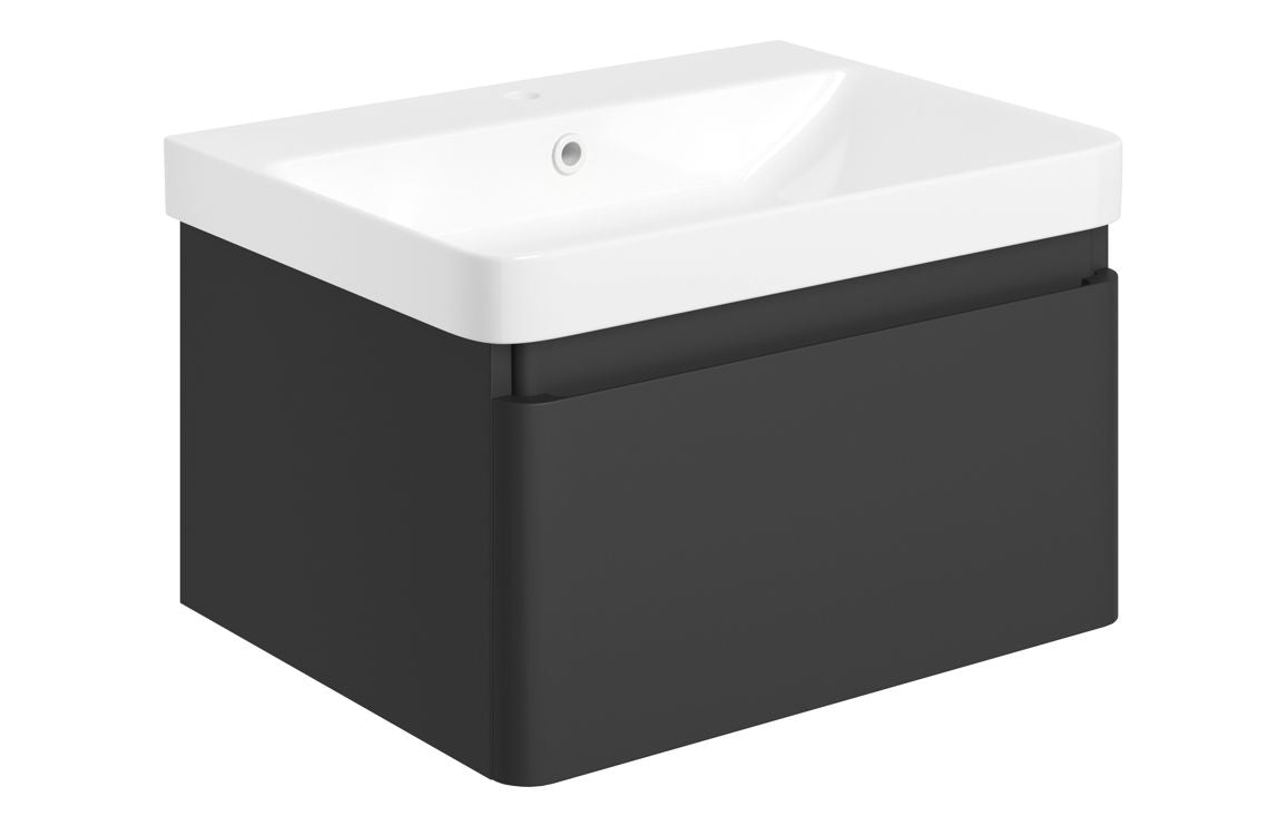 HRD 605mm Wall Hung 1 Drawer Basin Unit & Basin