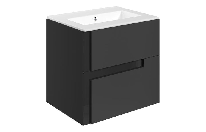HRD 615mm Wall Hung 2 Drawer Basin Unit & 0TH Basin