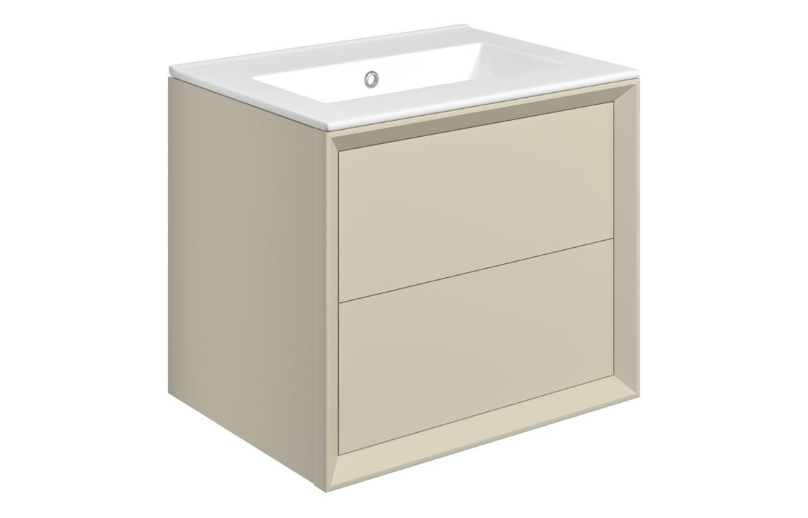 HRD 610mm Wall Hung 2 Drawer Basin Unit & 0TH Basin