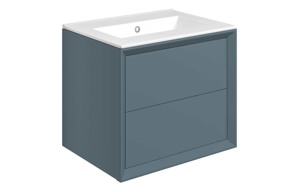 HRD 610mm Wall Hung 2 Drawer Basin Unit & 0TH Basin