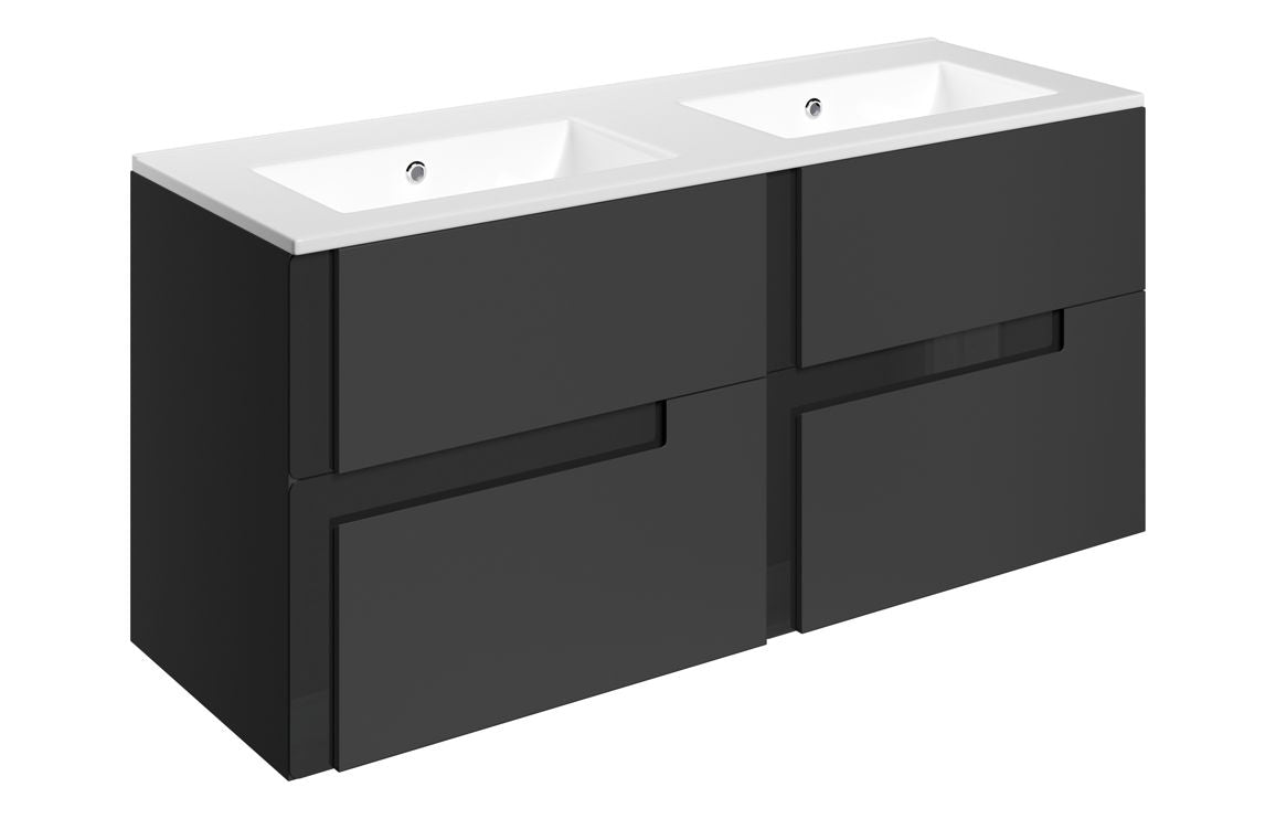 HRD 1210mm Wall Hung 4 Drawer Basin Unit & 0TH Basin