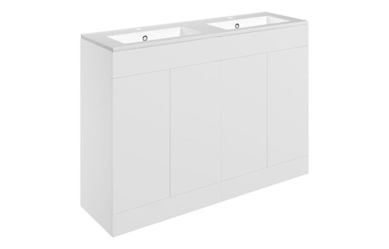 HRD 1210mm Floor Standing 4 Door Basin Unit & 2TH Basin