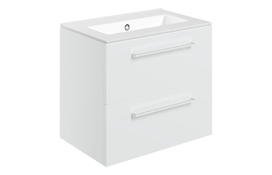 HRD 610mm Wall Hung 2 Drawer Basin Unit & 0TH Basin