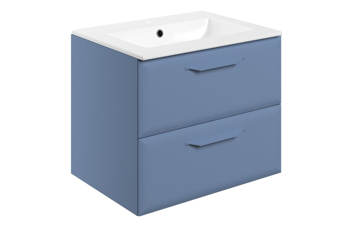 HRD 615mm Wall Hung 2 Drawer Basin Unit & 1TH Basin