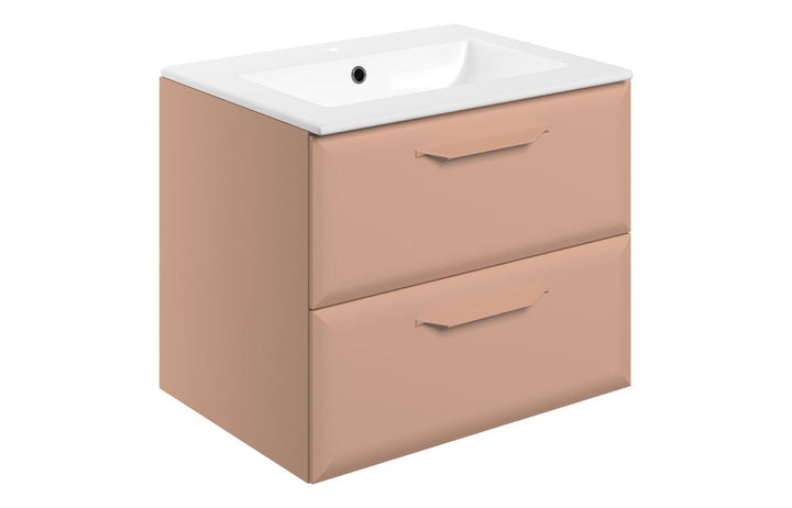 HRD 615mm Wall Hung 2 Drawer Basin Unit & 1TH Basin