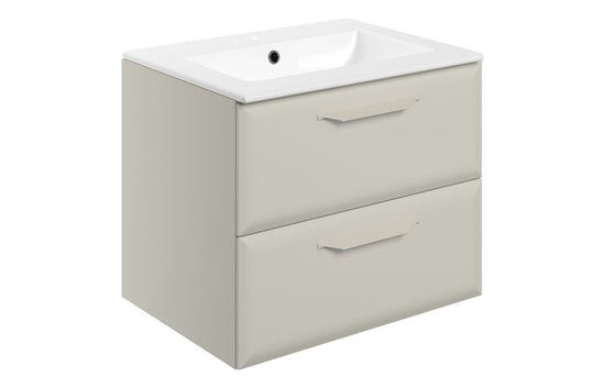 HRD 615mm Wall Hung 2 Drawer Basin Unit & 1TH Basin