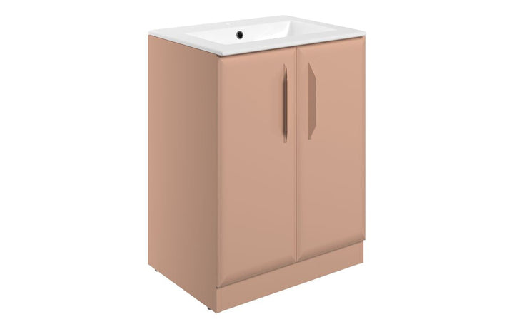 HRD 615mm Floor Standing 2 Door Basin Unit & 1TH Basin