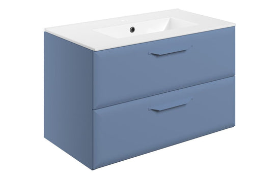 HRD 815mm Wall Hung 2 Drawer Basin Unit & 1TH Basin