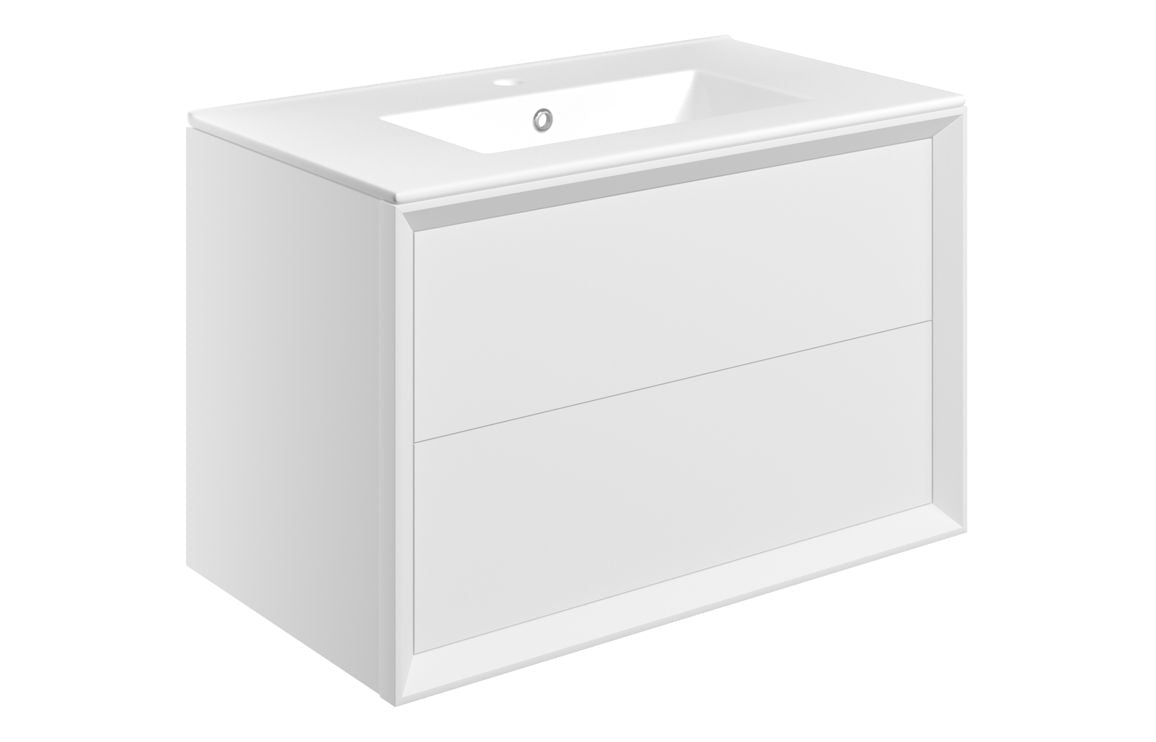 HRD 810mm Wall Hung 2 Drawer Basin Unit & 1TH Basin