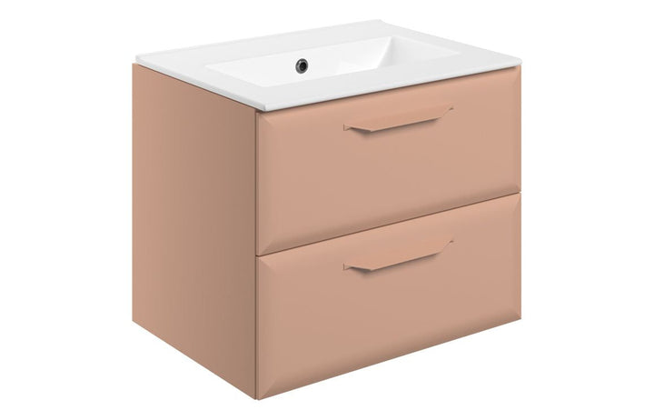 HRD 615mm Wall Hung 2 Drawer Basin Unit & 0TH Basin