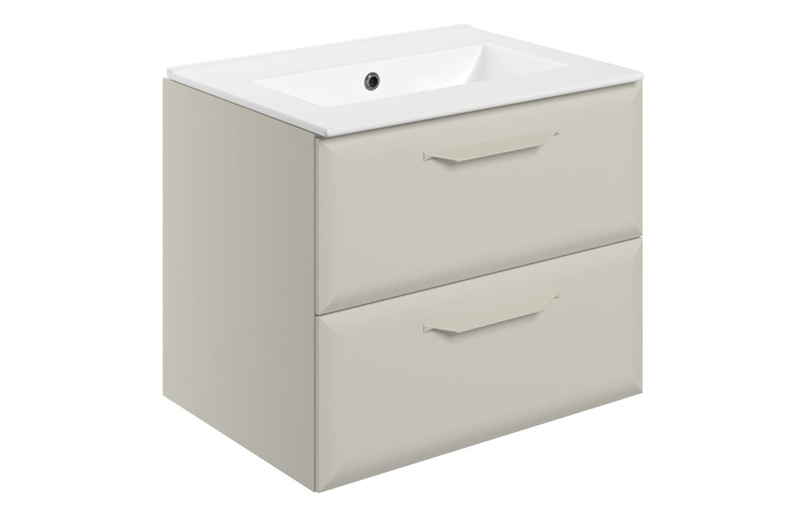 HRD 615mm Wall Hung 2 Drawer Basin Unit & 0TH Basin