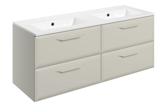 HRD 1210mm Wall Hung 4 Drawer Basin Unit & 2TH Basin