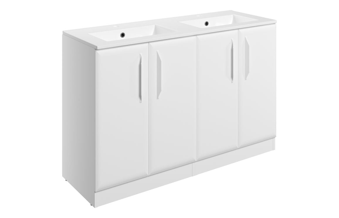 HRD 1210mm Floor Standing 4 Door Basin Unit & 2TH Basin