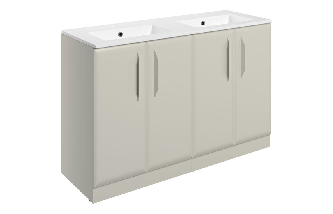 HRD 1210mm Floor Standing 4 Door Basin Unit & 2TH Basin