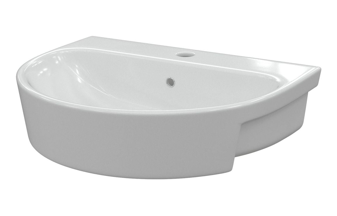 HRD 555x435mm 1TH Semi Recessed Basin
