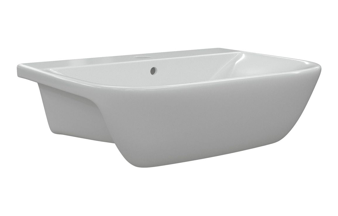HRD 520x400mm 1TH Semi Recessed Basin