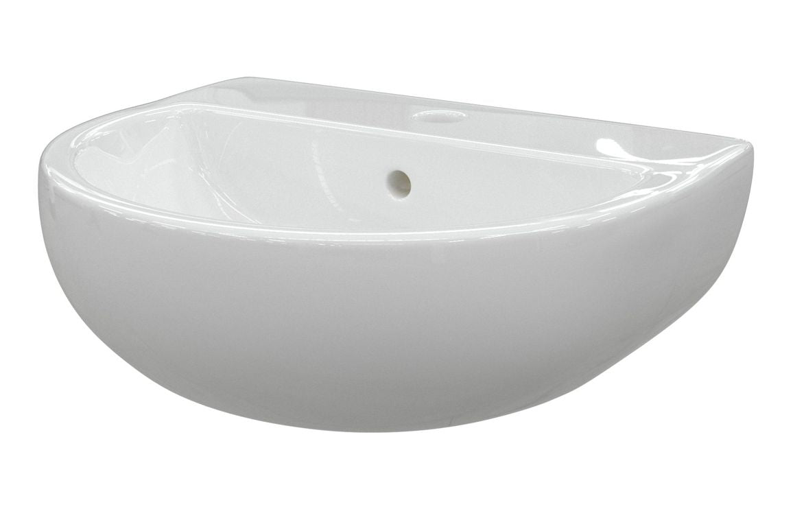 HRD 450x400mm 1TH Cloakroom Basin & Bottle Trap