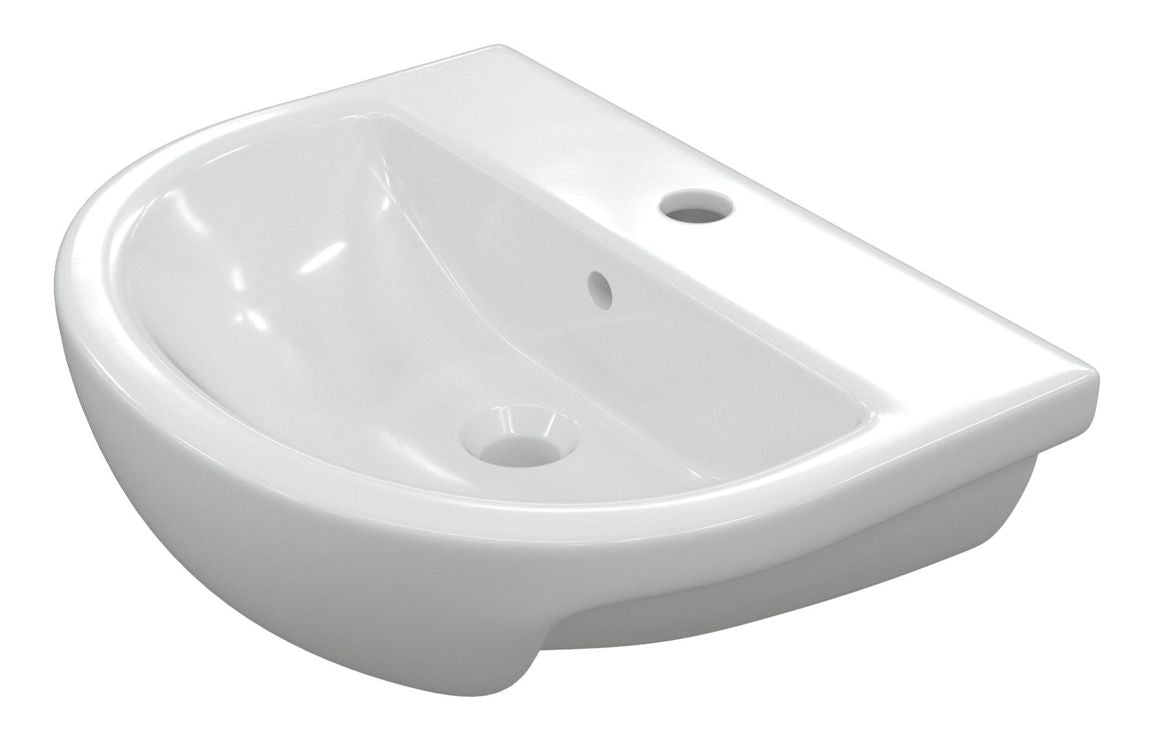 HRD 500x390mm 1TH Semi Recessed Basin