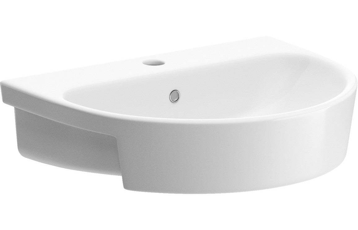 HRD 555x435mm 1TH Semi Recessed Basin