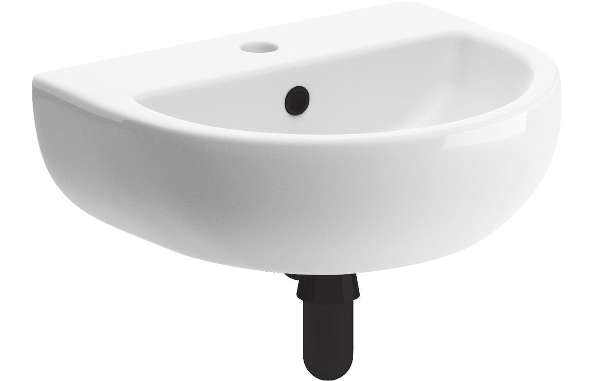 HRD 450x400mm 1TH Cloakroom Basin & Bottle Trap