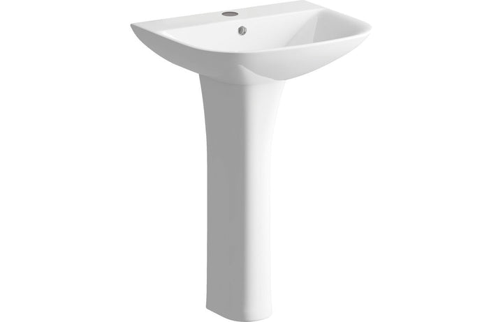 HRD 560x450mm 1TH Basin & Full Pedestal (Boxed)