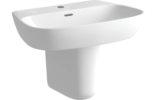 HRD 600x400mm 1TH Basin & Semi Pedestal