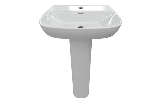 HRD 600x400mm 1TH Basin & Semi Pedestal