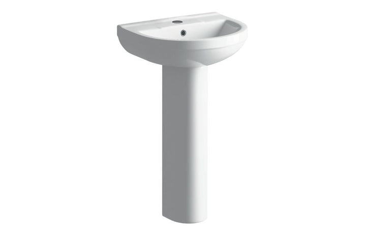 HRD 500x390mm 1TH Basin & Full Pedestal