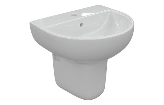 HRD 450x400mm 1TH Basin & Semi Pedestal