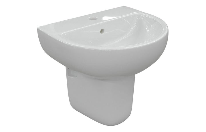 HRD 450x400mm 1TH Basin & Semi Pedestal