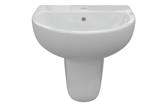 HRD 450x400mm 1TH Basin & Semi Pedestal