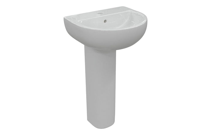 HRD 550x400mm 1TH Basin & Full Pedestal