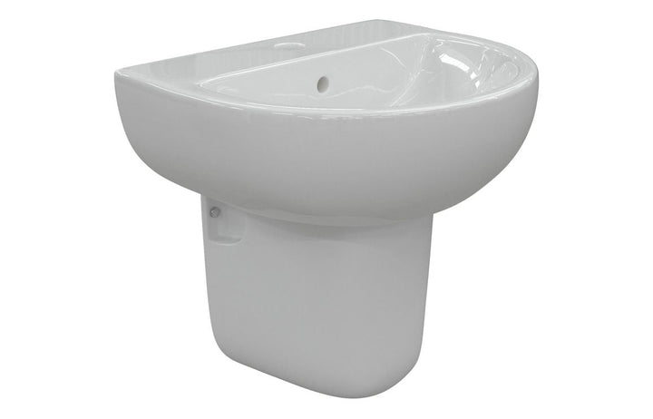 HRD 550x400mm 1TH Basin & Semi Pedestal