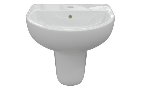 HRD 550x400mm 1TH Basin & Semi Pedestal