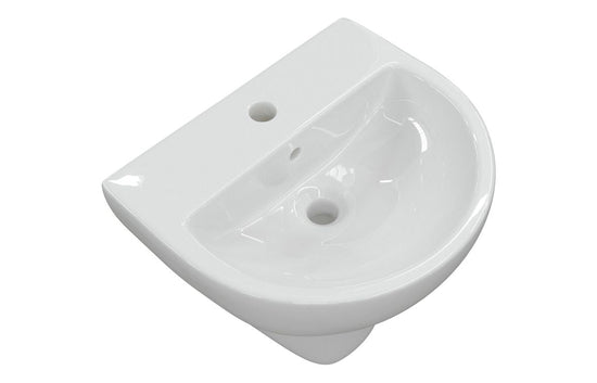 HRD 550x400mm 1TH Basin & Semi Pedestal