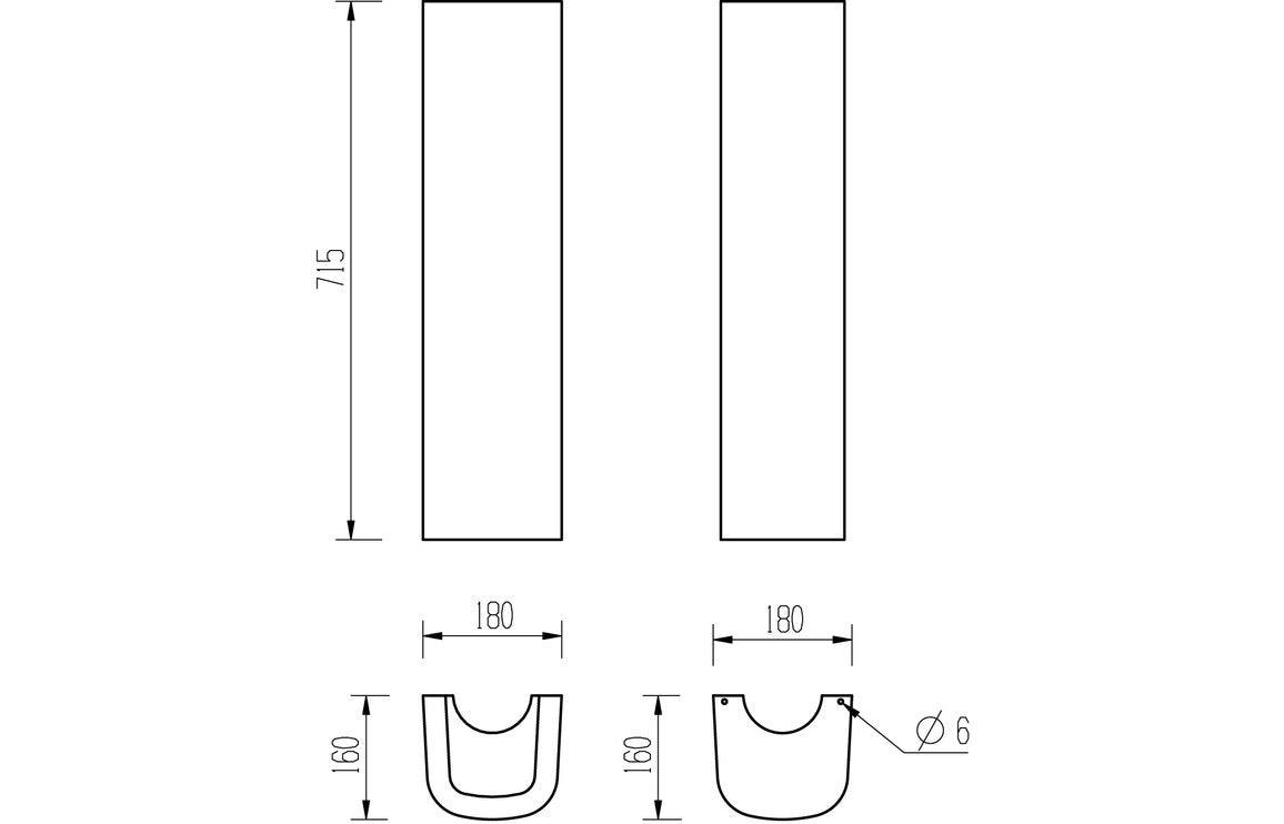 HRD 555x430mm 1TH Basin & Full Pedestal