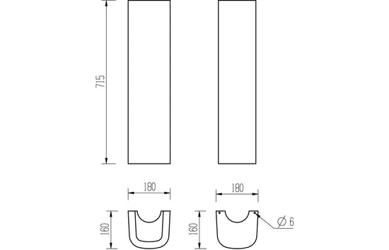 HRD 555x430mm 1TH Basin & Full Pedestal