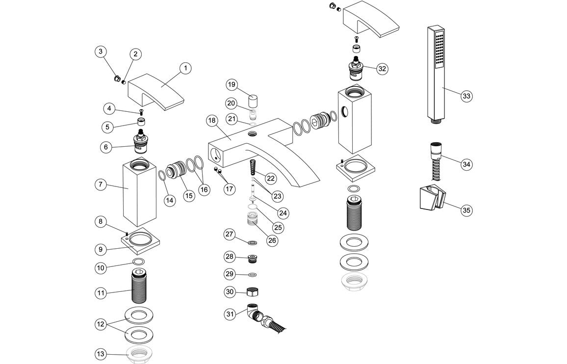 Sabira Corsica Bath/Shower Mixer
