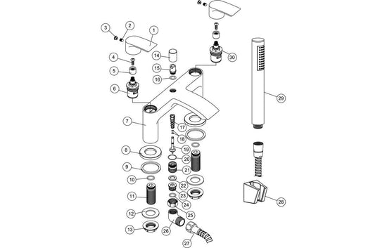 Sabira Vesso Bath/Shower Mixer