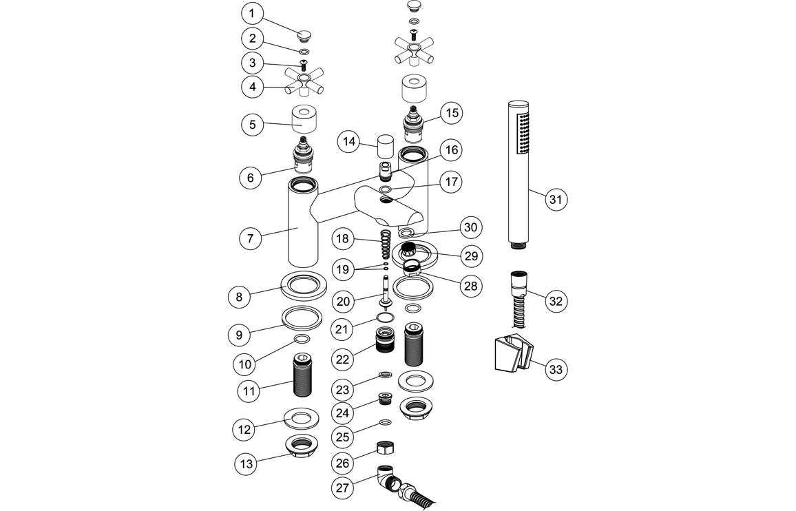Sabira Orford Bath/Shower Mixer